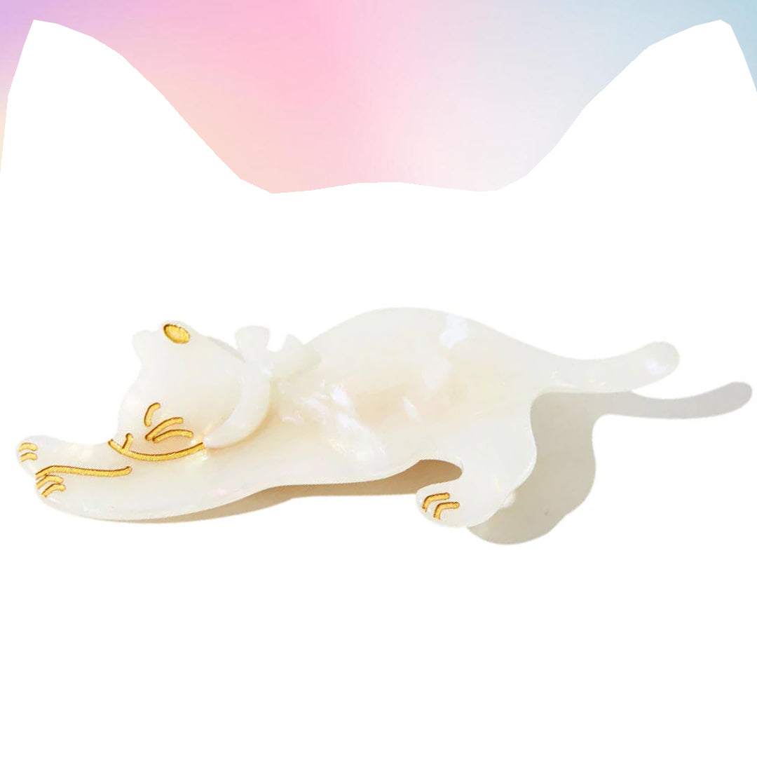 White Cat Hair Clip